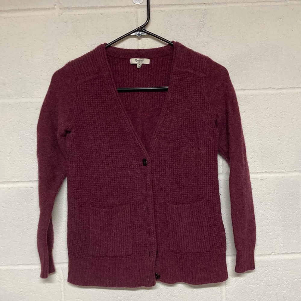 Madewell Maroon Cardigan